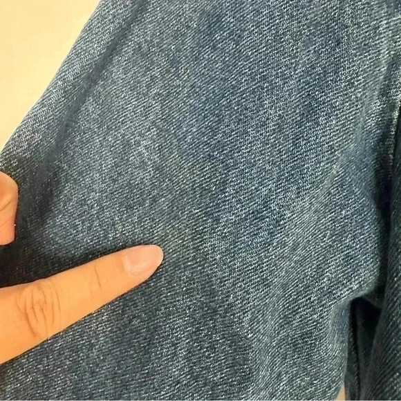 Vintage Rustler Jacket Medium Wash Boxy Crop Denim Trucker Jean Womens Medium - Picture 5 of 13